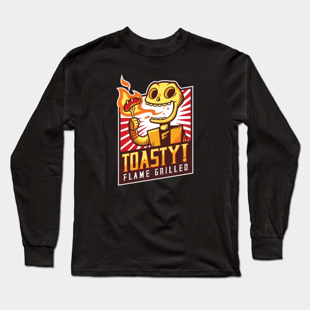 Toasty Grill Long Sleeve T-Shirt by oktobear